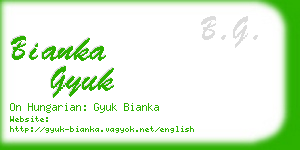 bianka gyuk business card